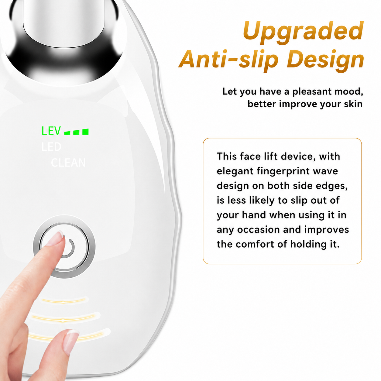 Multi Color LED Facial & Neck Massager Red Light Therapy Face Lifting Device Anti Aging Skin Tightening Tool Rechargeable Beauty Device for Wrinkles Firming & Facial Sculpting