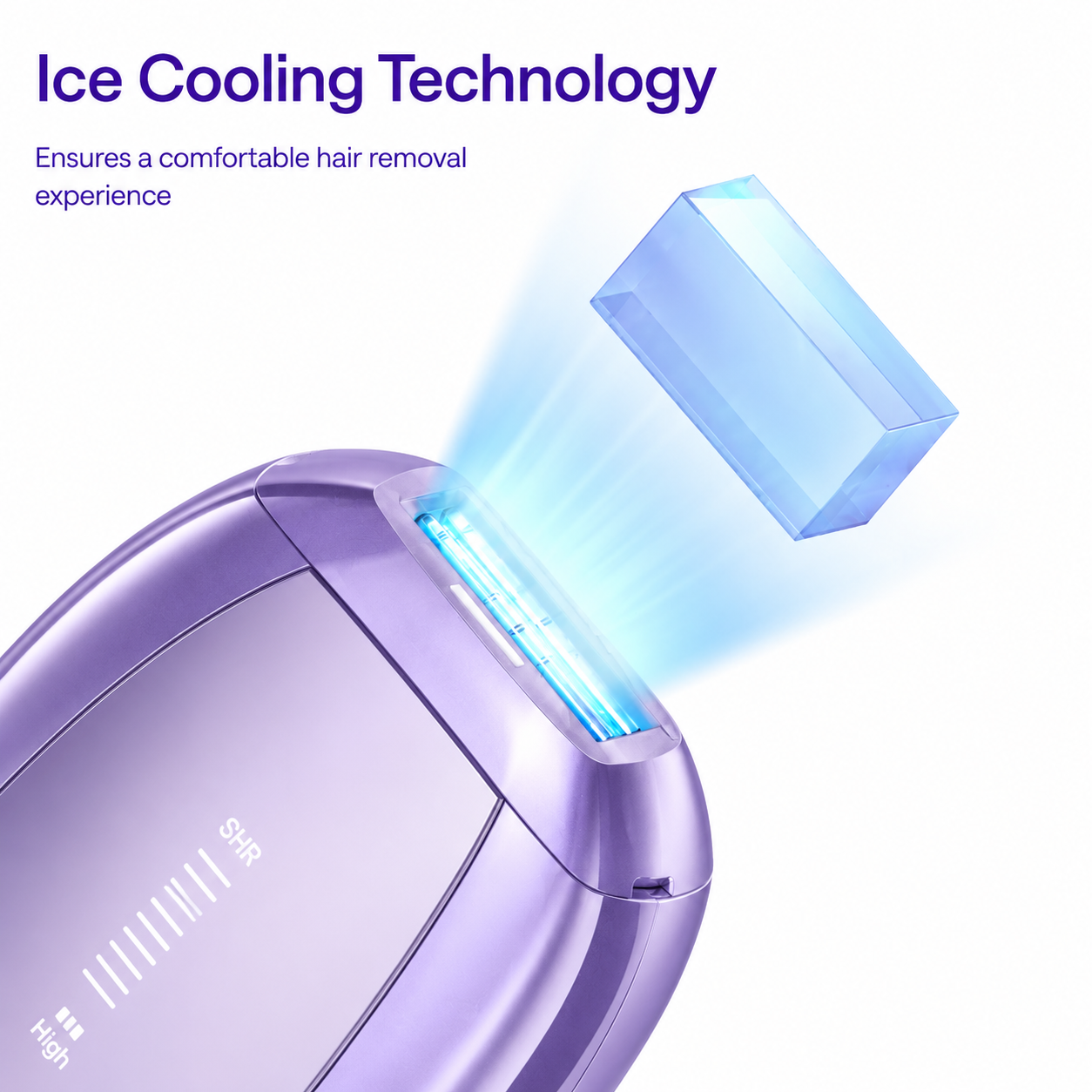 IPL Laser Hair Removal Device with Ice Cooling Technology Permanent Hair Removal for Women & Men At Home Painless Hair Removal for Face Legs Arms Underarms & Bikini