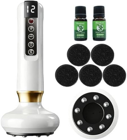 Cellulite Massager Tool, Anti Cellulite Massage Oil, Electric Cupping Therapy Set with 12 Suction Modess for Arms, Legs, Body & Back, Handheld Machine Masseur Anti-cellulite Silhouette Pro +