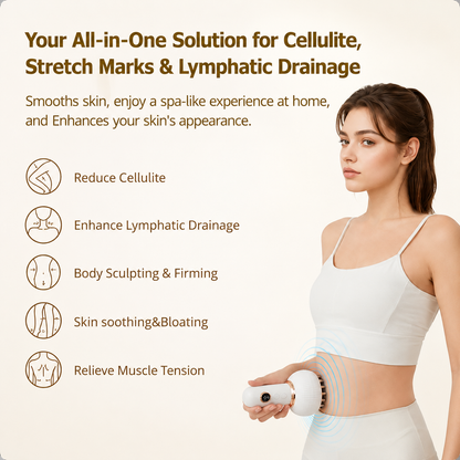 Body Sculpting Massager with Heat & Vibration Lymphatic Drainage Massage Tool Rechargeable Deep Tissue Body Massager for Cellulite Muscle Recovery Skin Tightening & Full Body Relaxation