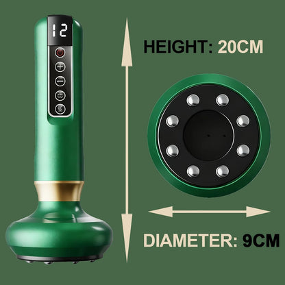 Cellulite Massager Tool, Anti Cellulite Massage Oil, Electric Cupping Therapy Set with 12 Suction Modess for Arms, Legs, Body & Back, Handheld Machine Masseur Anti-cellulite Silhouette Pro +