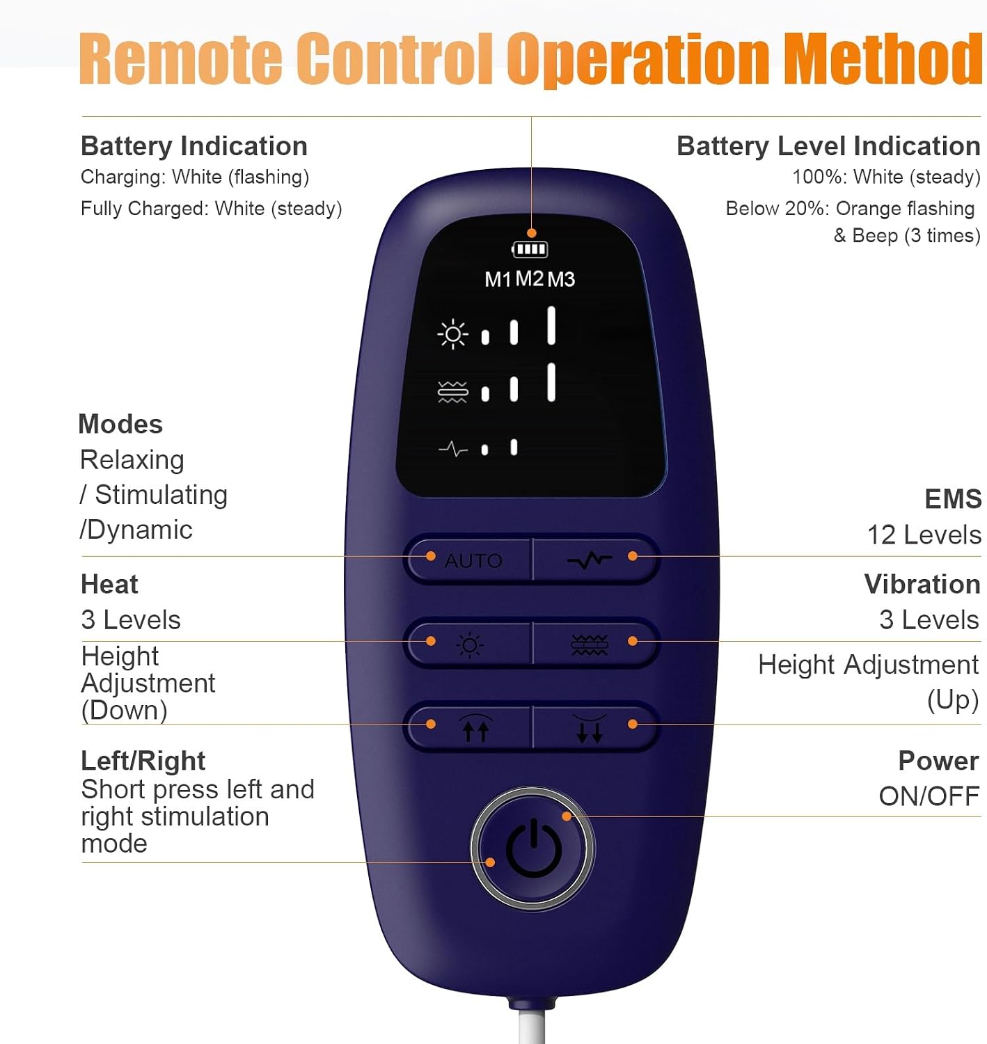 Lower Back Massager with Traction,Heat,Electrotherapy and Vibration | 4 in 1,Low Frequency,Cordless,Rechargeable,Electric Lumbar Traction Decompression Devices,for Pain Relief Deep Tissue,at Home