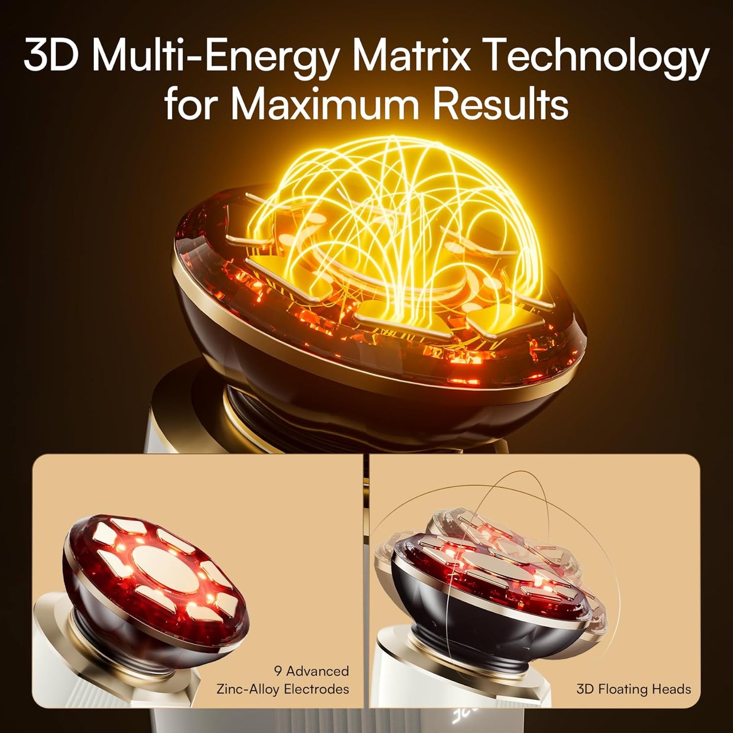 3-in-1 Red Light Therapy Beauty Device for Face & Neck Skincare | Help Reduce Puffiness, Support Skin Firmness, and Enhance Radiance, Ideal for Daily Home Use