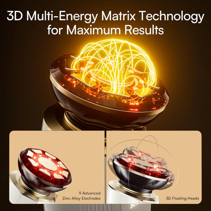 3-in-1 Red Light Therapy Beauty Device for Face & Neck Skincare | Help Reduce Puffiness, Support Skin Firmness, and Enhance Radiance, Ideal for Daily Home Use