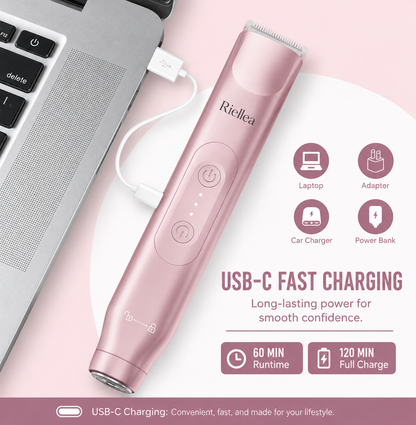 3 in 1 Women's Bikini Trimmer Facial Hair Remover & Nose Hair Trimmer USB Rechargeable Electric Razor for Women Painless Eyebrow Lip Face & Body Hair Removal Grooming Kit