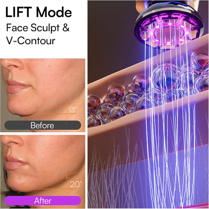 3-in-1 Red Light Therapy Beauty Device for Face & Neck Skincare | Help Reduce Puffiness, Support Skin Firmness, and Enhance Radiance, Ideal for Daily Home Use