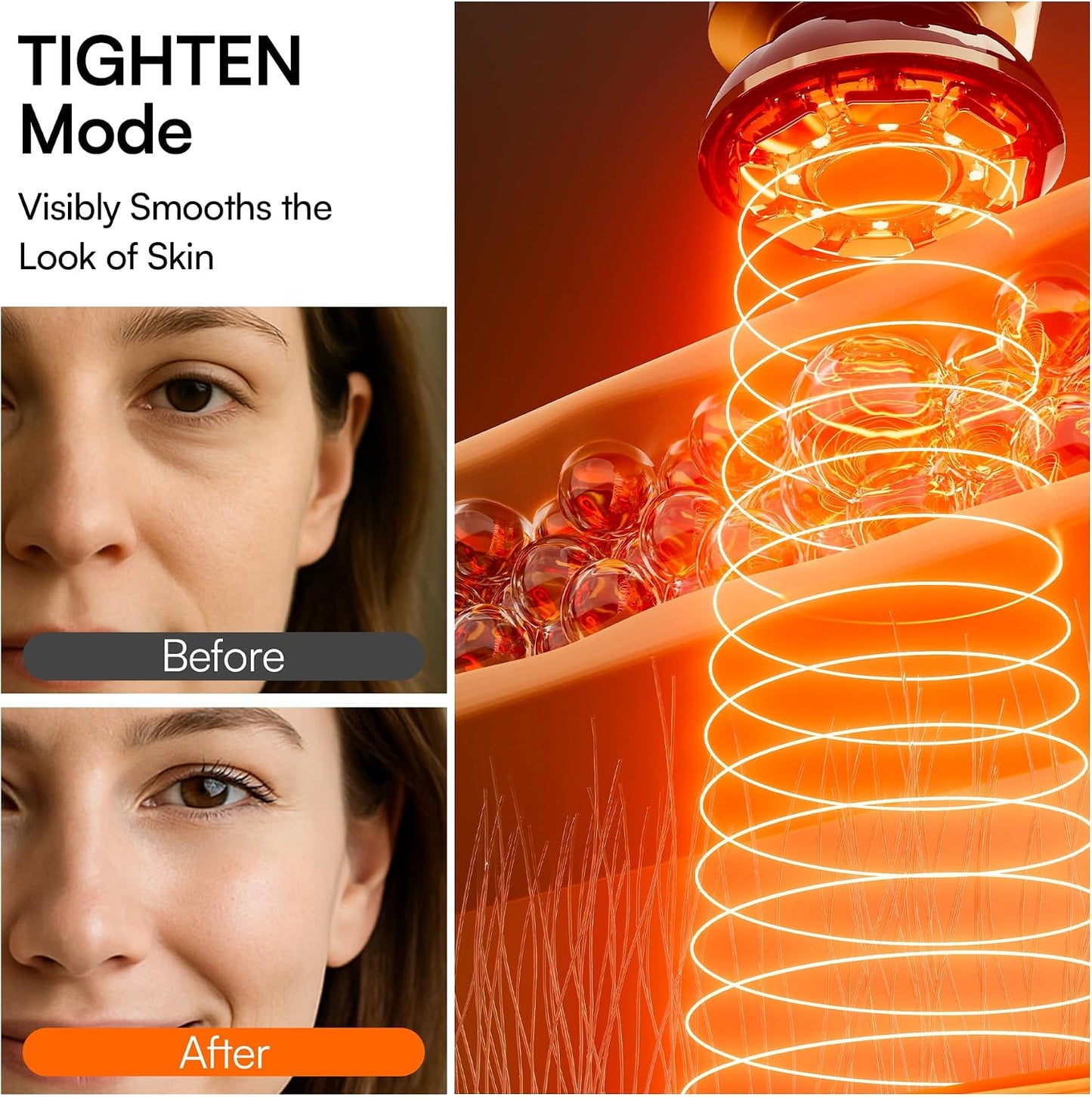 3-in-1 Red Light Therapy Beauty Device for Face & Neck Skincare | Help Reduce Puffiness, Support Skin Firmness, and Enhance Radiance, Ideal for Daily Home Use