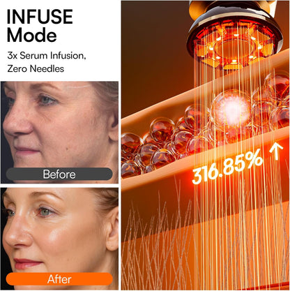 3-in-1 Red Light Therapy Beauty Device for Face & Neck Skincare | Help Reduce Puffiness, Support Skin Firmness, and Enhance Radiance, Ideal for Daily Home Use
