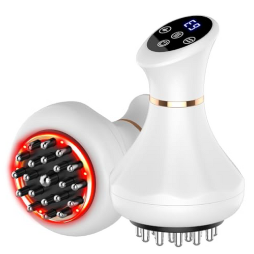 Electric Body Massager with Red Light Therapy Rechargeable Deep Tissue Handheld Massager for Neck Back Shoulders & Legs Muscle Relief Relaxation & Circulation Massage Device