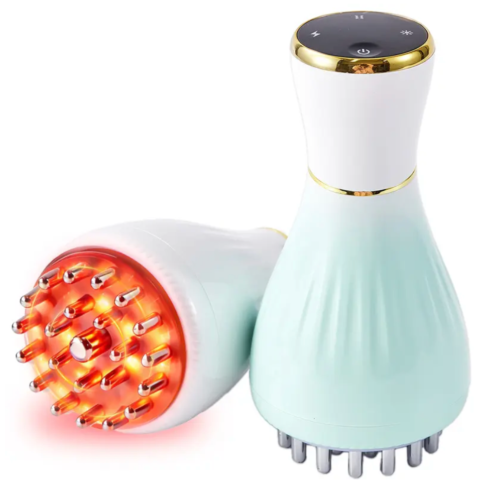 Smart Electric Body Massager with Red Light Therapy Heated Deep Tissue Handheld Massager Rechargeable Muscle Massage Device for Neck Shoulders Back Legs & Full Body Pain Relief