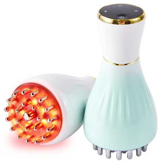 Smart Electric Body Massager with Red Light Therapy Heated Deep Tissue Handheld Massager Rechargeable Muscle Massage Device for Neck Shoulders Back Legs & Full Body Pain Relief