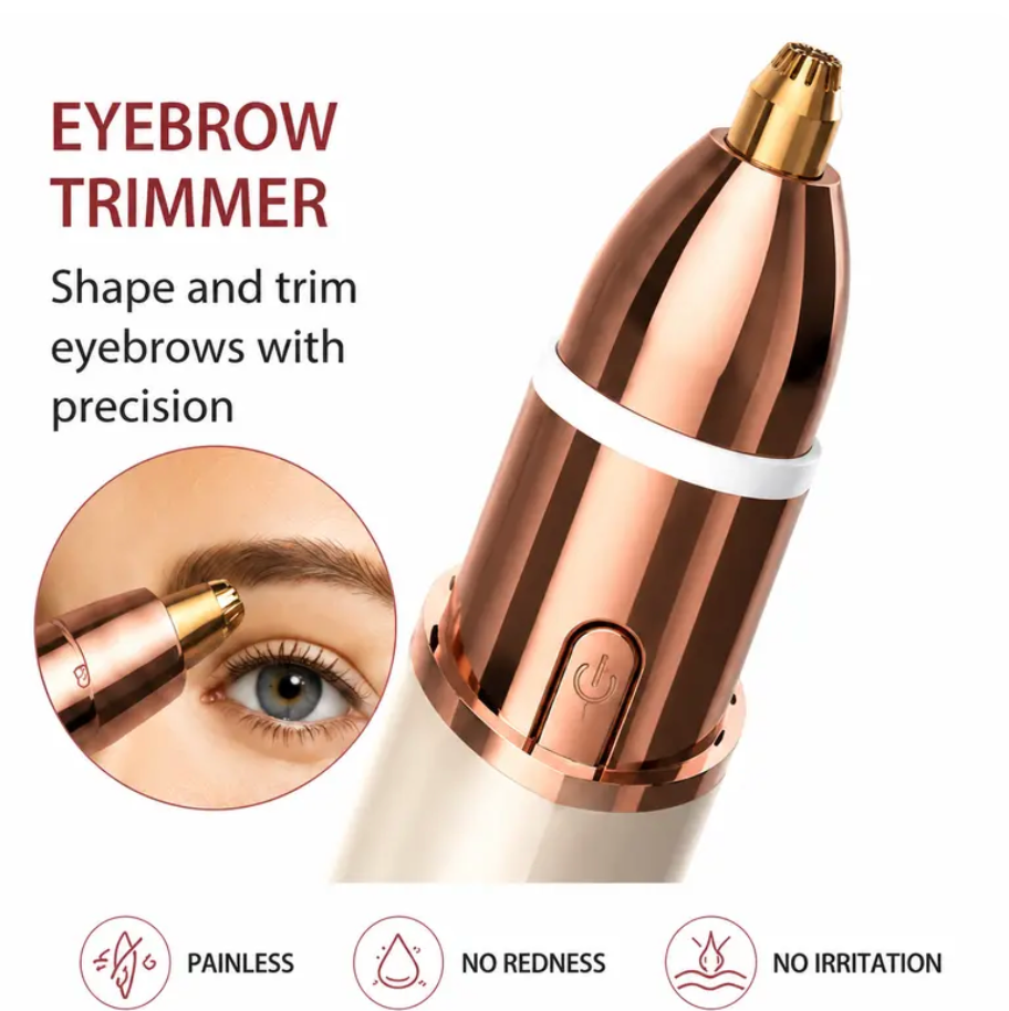 2 in 1 Facial Hair Remover for Women & Eyebrow Trimmer Electric Face Shaver for Women Painless Upper Lip Hair Remover Peach Fuzz Remover Precision Eyebrow Razor USB Rechargeable
