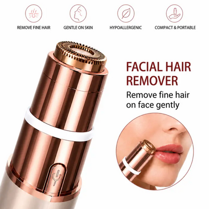 2 in 1 Facial Hair Remover for Women & Eyebrow Trimmer Electric Face Shaver for Women Painless Upper Lip Hair Remover Peach Fuzz Remover Precision Eyebrow Razor USB Rechargeable