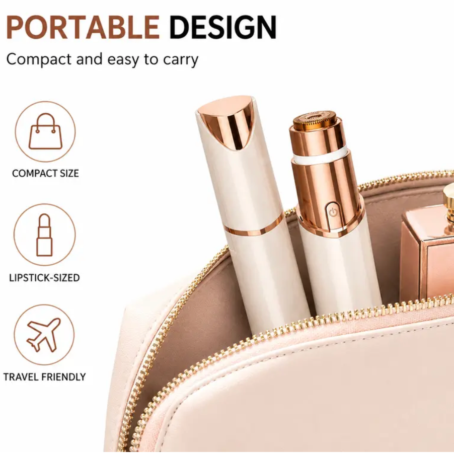 2 in 1 Facial Hair Remover for Women & Eyebrow Trimmer Electric Face Shaver for Women Painless Upper Lip Hair Remover Peach Fuzz Remover Precision Eyebrow Razor USB Rechargeable