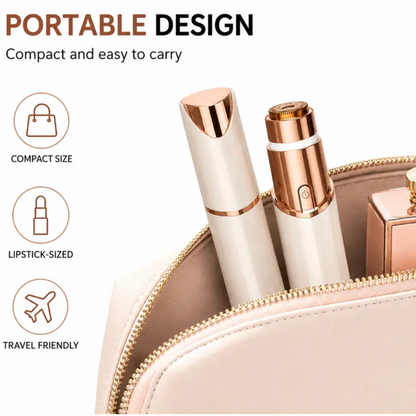 2 in 1 Facial Hair Remover for Women & Eyebrow Trimmer Electric Face Shaver for Women Painless Upper Lip Hair Remover Peach Fuzz Remover Precision Eyebrow Razor USB Rechargeable