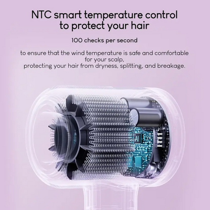 High Speed Ionic Hair Dryer Professional Negative Ion Blow Dryer with Intelligent Temperature Control Fast Drying Low Noise Hair Dryer Anti Frizz Salon Hair Dryer with Diffuser & Concentrator Nozzle