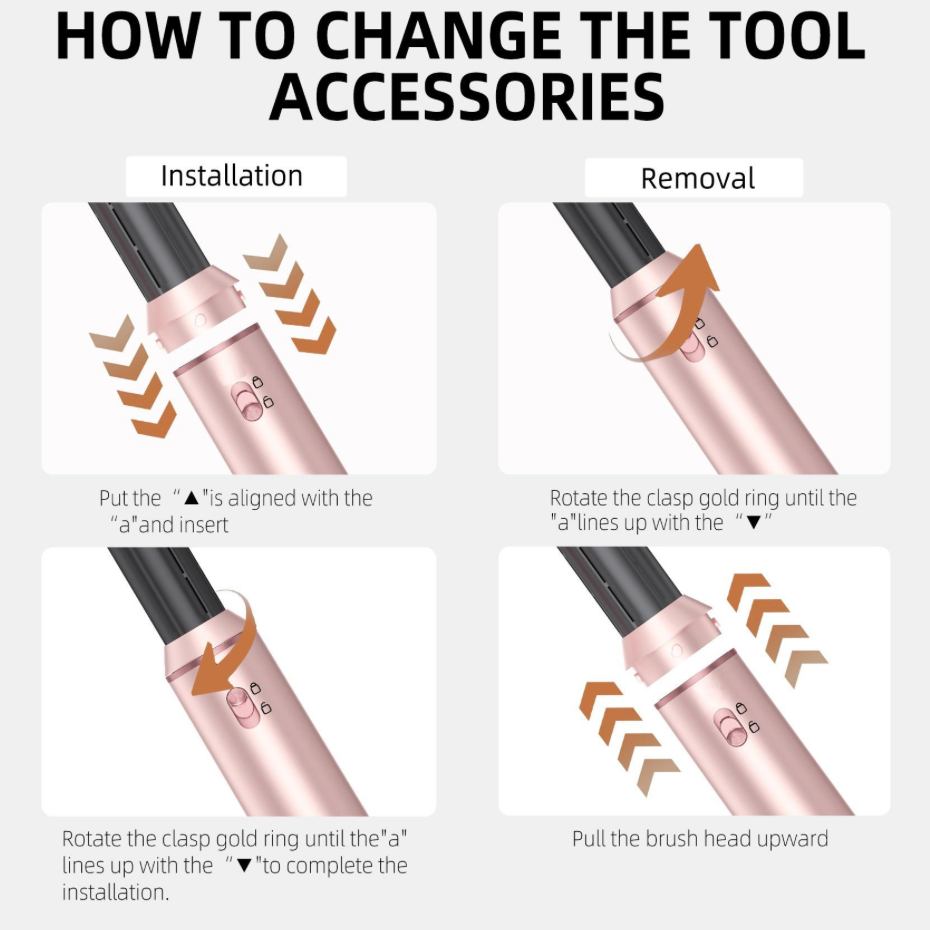 5 in 1 Hot Air Styler & Hair Dryer Brush Set Multi Hair Styling Tool with Blow Dryer Auto Curling Iron Volumizing Round Brush & Straightening Brush Fast Drying Ionic Hair Styler
