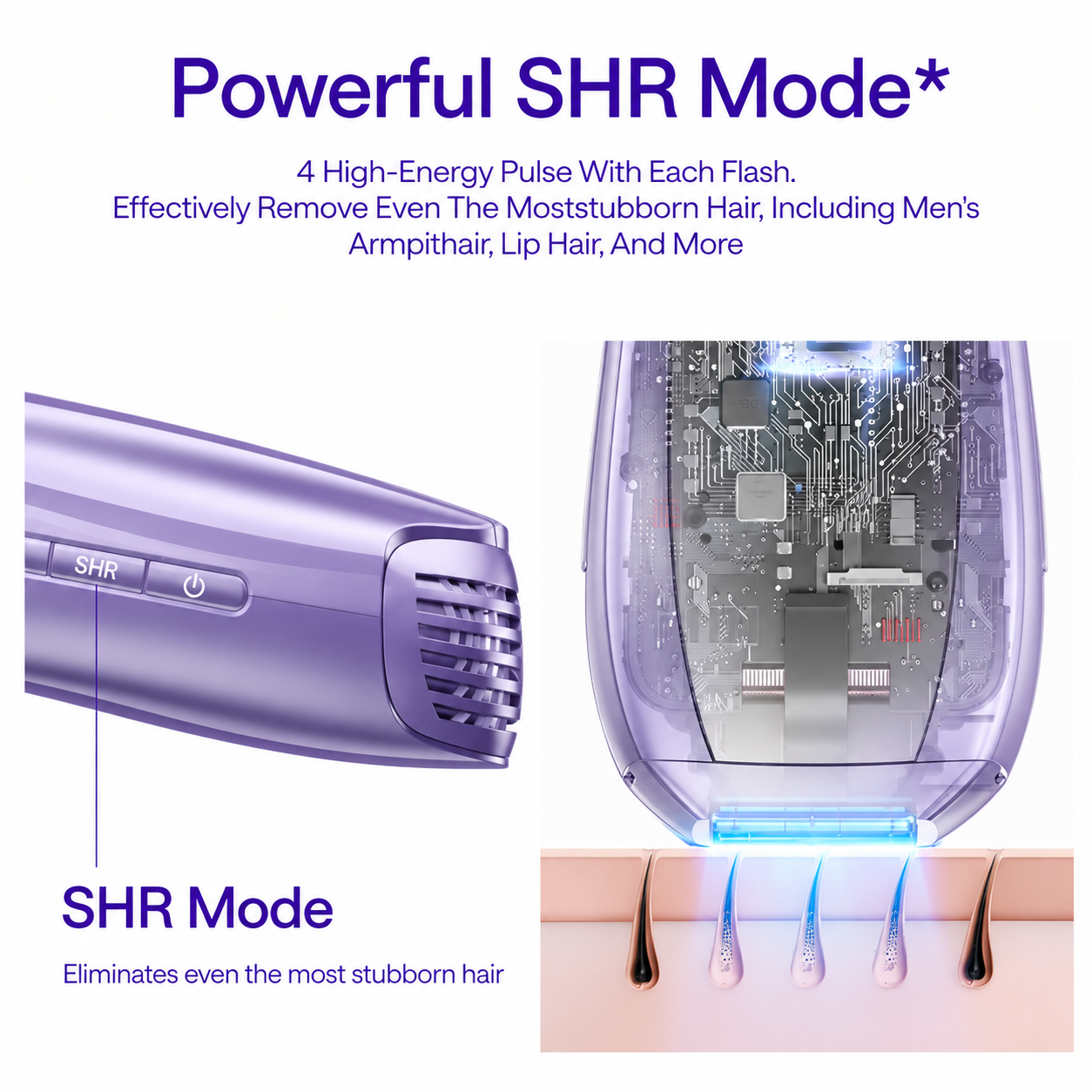 IPL Laser Hair Removal Device with Ice Cooling Technology Permanent Hair Removal for Women & Men At Home Painless Hair Removal for Face Legs Arms Underarms & Bikini