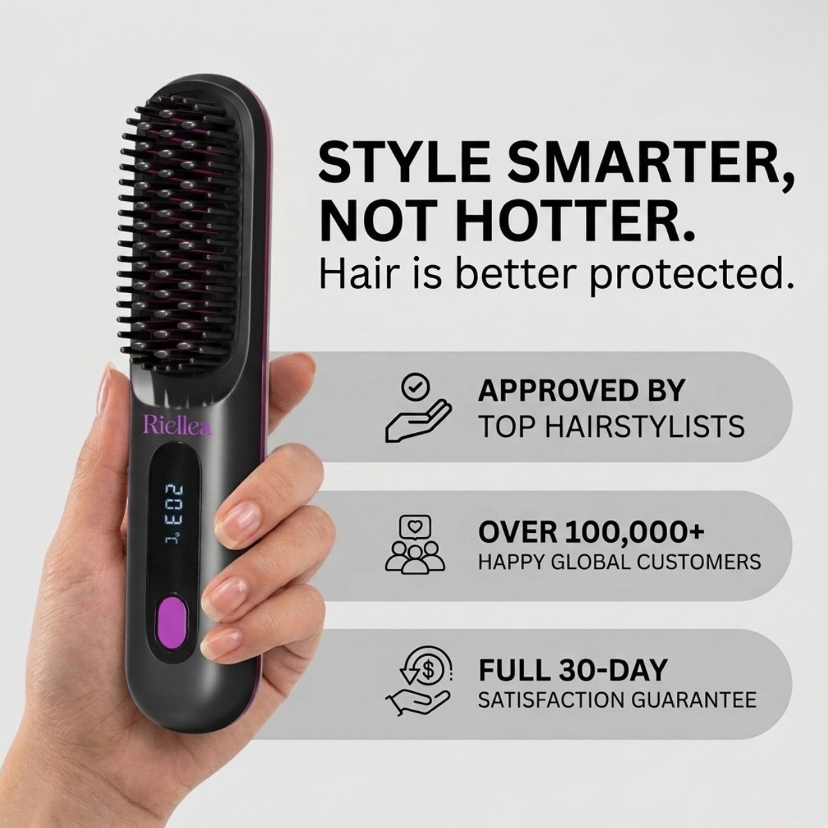 Portable Hair Straightener Brush