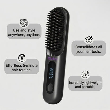 Portable Hair Straightener Brush