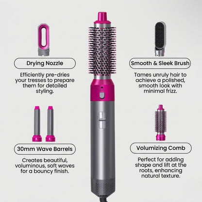 Ionic 5 In 1 Hair Dryer Brush & Air Wrap Styler