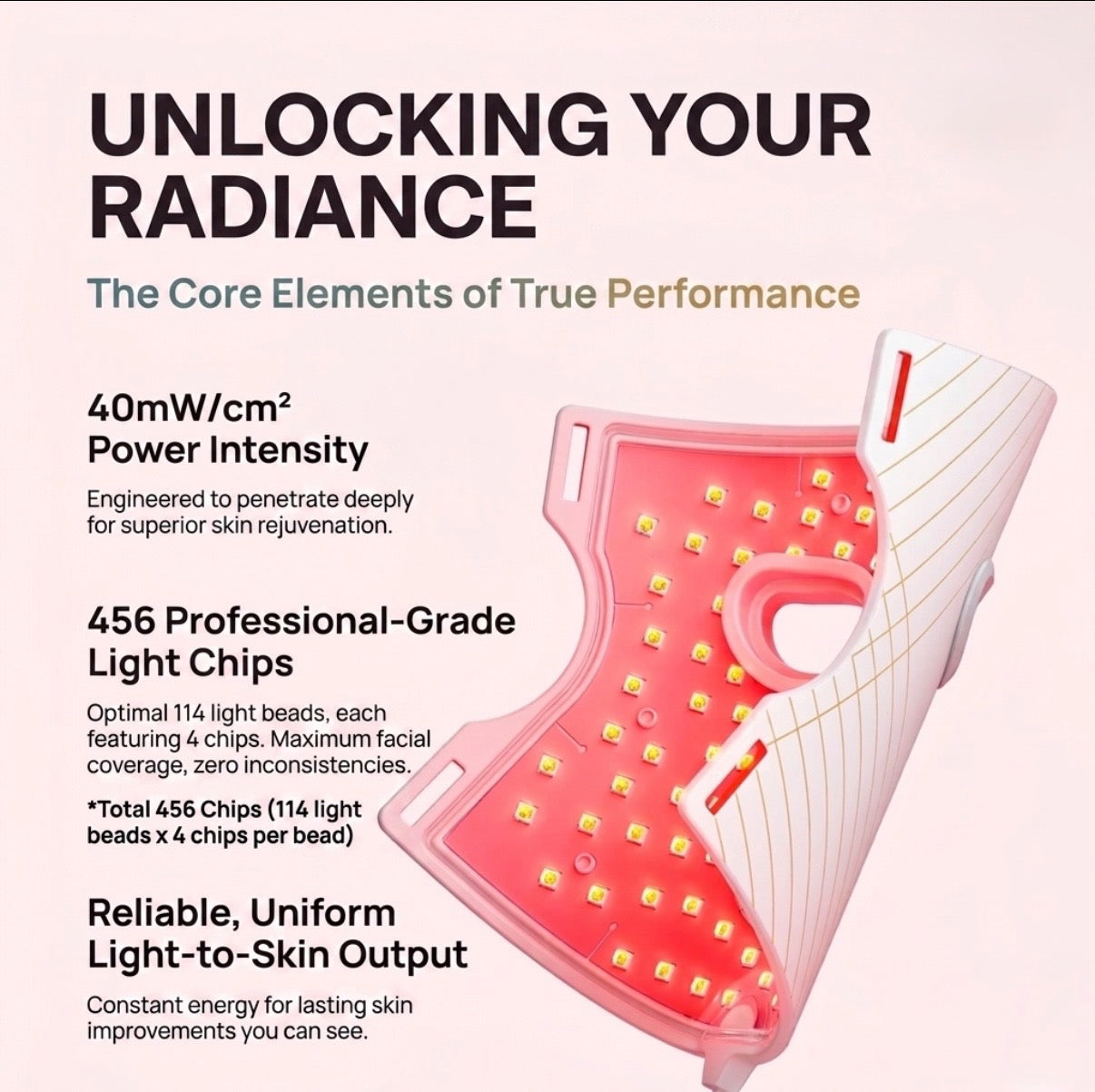 Professional Red Light Therapy Face Mask