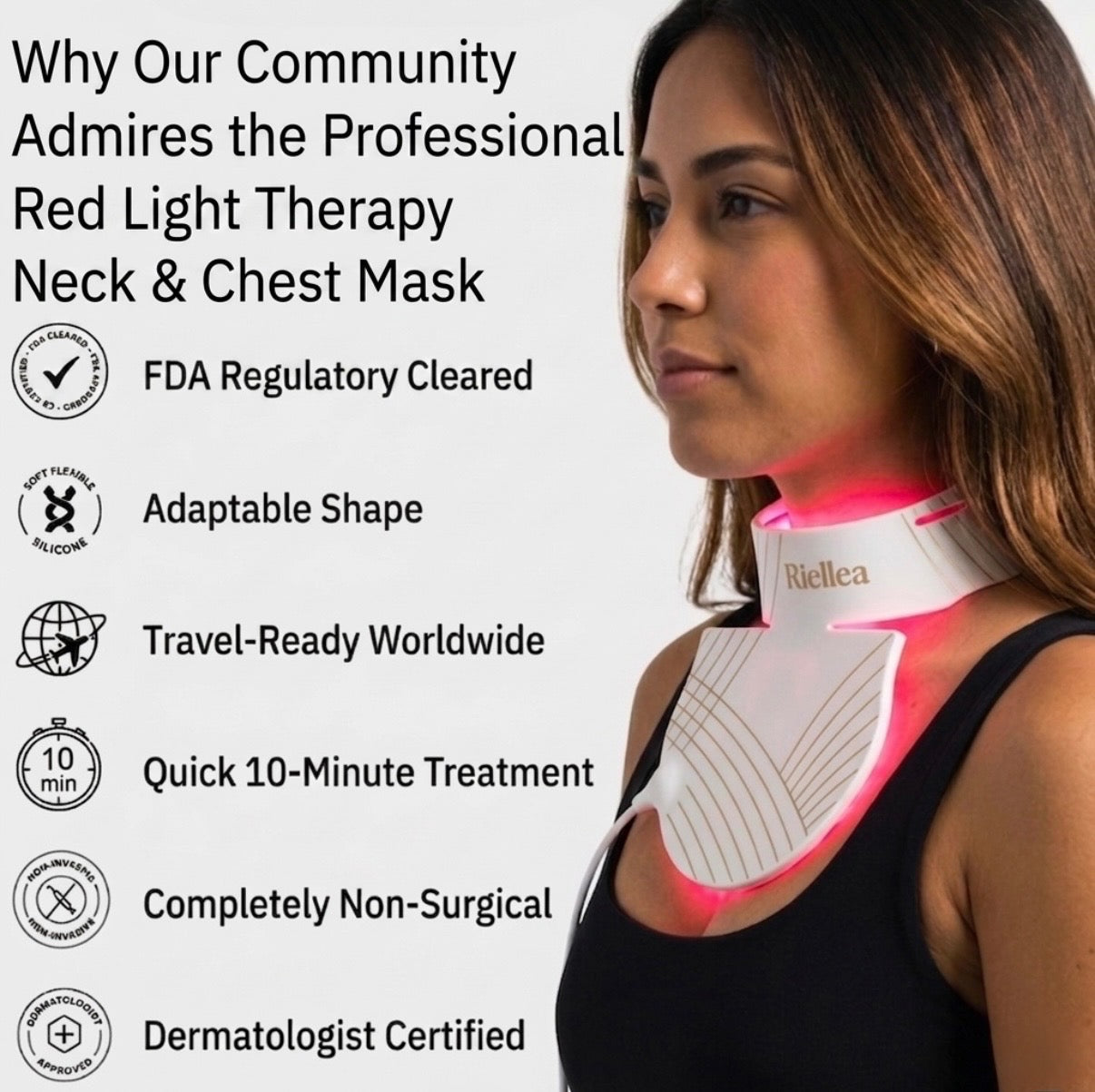 Professional Red Light Therapy Neck & Chest Mask